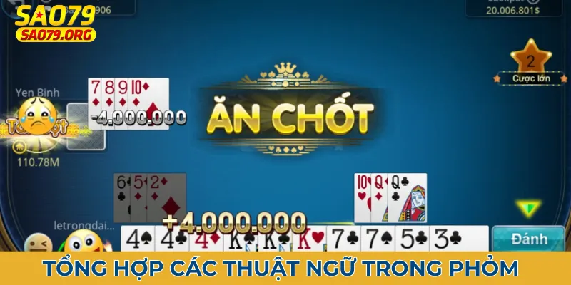 Cách đánh bài phỏm tại Sao79 dành cho người mới bắt đầu 4 Tổng hợp các thuật ngữ trong phỏm